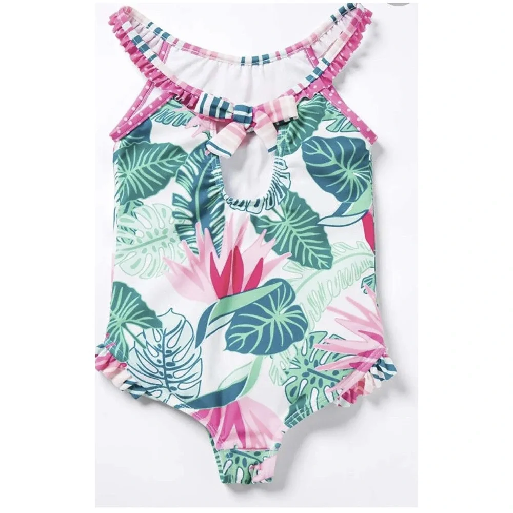 Matilda Jane Enchanted Garden Under the Palms One Piece‎ Swimsuit Size 10 New
